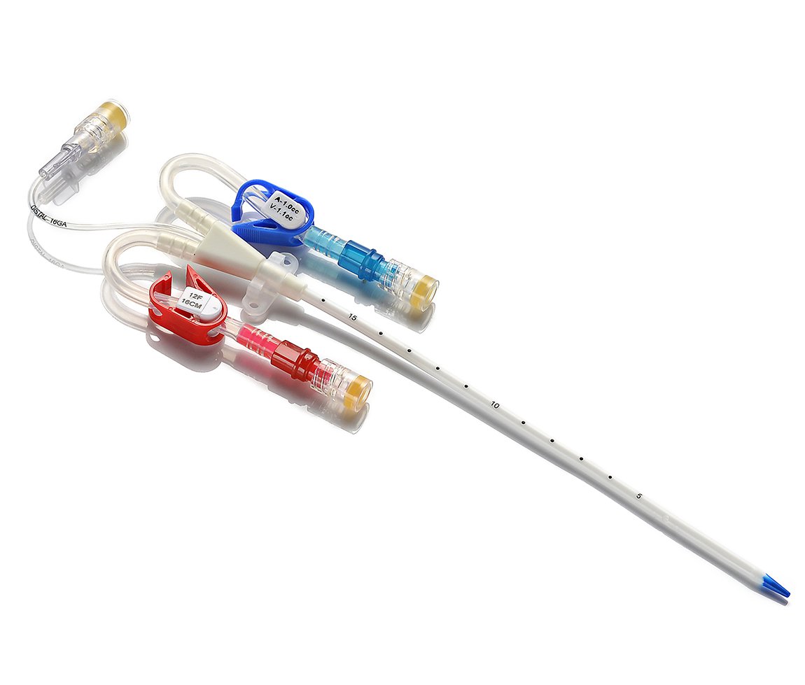Hemodialysis catheterization kits